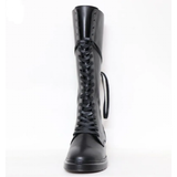 Men's Deluxe Leather High Lace Up Boots - Black - 1 - Style Boot - 46 B - Genuine Leather - image 8