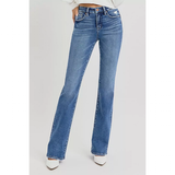 Women's Risen Plus Size High Rise Jeans - Dark Blue - Jeans - 3XL - Stretch Denim - image 6