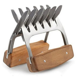 Stainless Steel Wood Meat Claws - Brown - 2pcs Meat Claws - Medium - Stainless Steel/Wood - image 15