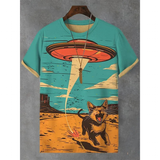 Unisex Cartoon Cat Tee - Orange - Cat Shirt - 5XL - Polyester - image 20