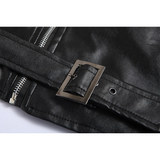 Men's Slim Fit Stylish Faux Leather Jacket - Black - Biker Jacket - 5XL - PU Leather - image 8