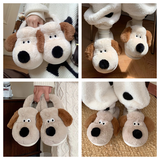 Women's Sweet Cartoon Dog Plush Slipper - Khaki - Dog Slippers - L - Plush - image 24