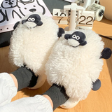 Unisex Cute Sheep Slippers - White - Sheep Slippers - 36-37 - Plush - image 9