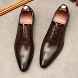 Men's Italian Handmade Oxford Shoes - Brown - C / Oxford Shoes - 45 B - Genuine Leather - image 5