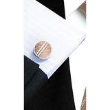 Funki Buys | Neckties | Men's 3 Pcs Bronze Beige Striped Tie Set