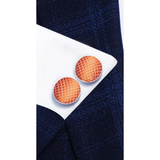 Men's 3 Pcs Orange Formal Luxury Tie Set - Orange - Necktie / 0266 - One Size - Polyester - image 2