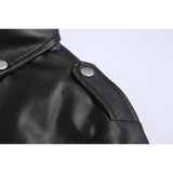 Men's Slim Fit Stylish Faux Leather Jacket - Black - Biker Jacket - 5XL - PU Leather - image 7