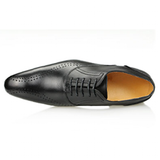 Men's Genuine Leather Brogue Shoes - Black - Men's Formal Shoes - 47 B - Genuine Leather - image 8