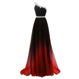 Women's Long Gradient Chiffon Dress - Black/Multi - Dress - 26W - Polyester/Chiffon - image 13