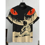 Unisex Cartoon Cat Tee - Black - Cat Shirt - 5XL - Polyester - image 21