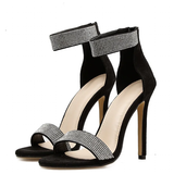 Women's Designer Bling Shimmer Sandals - Apricot - Stiletto Sandals - 43 B - PU Leather - image 4