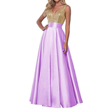 Women's Satin Sequin Evening Dress - Rose Gold - Evening Dress - US22 - Satin/Sequin - image 11