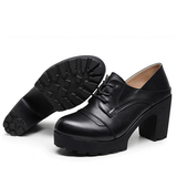 Women's Real Leather Mary Jane Platforms - Red - 3 / 10cm - 10.5 B - Genuine Leather - image 2