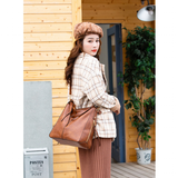 Handbags Women's Leather Shoulder Bag - Brown - Handbag - Medium - Genuine Leather - image 12