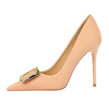 Funki Buys | Shoes | Women's Square Buckle Pointed Toe Pumps