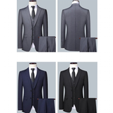 Men's High Quality 3 Pcs Formal Dress Suit - Grey - 1 / 3 Pcs Suit - M (EUR XXS) - Polyester - image 9