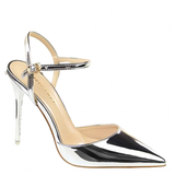 Women's Shiny Metallic Slingback Stilettos - Champagne - Formal Dress Shoes - 40(Foot25cm) - PU Leather - image 3