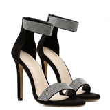 Women's Designer Bling Shimmer Sandals - Apricot - Stiletto Sandals - 43 B - PU Leather - image 6