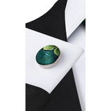 Funki Buys | Neckties | Men's 3 Pcs Green Floral Formal Tie Set
