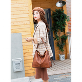 Handbags Women's Leather Shoulder Bag - Brown - Handbag - Medium - Genuine Leather - image 13