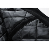 Men's Varsity Stand Collar Bomber Jacket - Black - Bomber Jacket - 4XL - PU Leather - image 15