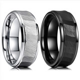 Men's Women's Tungsten Wedding Rings - Silver - 1 - Style1 - 8mm Ring - 6 - Tungsten - image 18