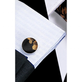Funki Buys | Neckties | Men's 3 Pcs Black Gold Floral Tie Set