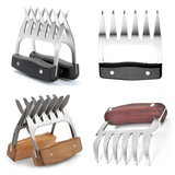 Stainless Steel Wood Meat Claws - Brown - 2pcs Meat Claws - Medium - Stainless Steel/Wood - image 22