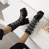 Women's Gothic Punk Platform Shoes - Black - 1 - Platform Shoes - 43 B - PU Leather - image 9