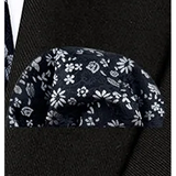 Funki Buys | Neckties | Men's 3 Pcs Black White Floral Tie Set