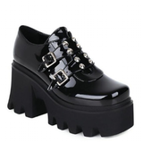 Women's Gothic Punk Platform Shoes - Black - 1 - Platform Shoes - 43 B - PU Leather - image 1