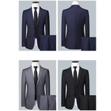 Men's High Quality 3 Pcs Formal Dress Suit - Grey - 1 / 3 Pcs Suit - M (EUR XXS) - Polyester - image 14