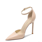 Women's Pointed Toe Matte High Stilettos - Beige - 1 / Matte 12cm - 46 B - Genuine Leather - image 6
