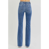 Women's Risen Plus Size High Rise Jeans - Dark Blue - Jeans - 3XL - Stretch Denim - image 8