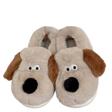 Women's Sweet Cartoon Dog Plush Slipper - Khaki - Dog Slippers - L - Plush - image 25