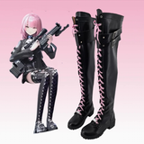 Women's Cosplay Gothic Lace Up Boots - Black - Boots - 46 B - PU Patent Leather - image 7