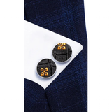 Funki Buys | Neckties | Men's 3 Pcs Brown Gold Floral Silk Tie Set