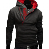 Men's Slim Fit Hooded Zip Jackets - Light Grey - Hoodie - 5XL - Polyester - image 16