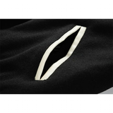 Men's Varsity Stand Collar Bomber Jacket - Black - Bomber Jacket - 4XL - PU Leather - image 14