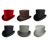 Men's Handcrafted Luxury Formal Top Hats - Gray - Hat 15cm - S(55cm) - Wool - image 49