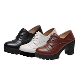 Women's Real Leather Mary Jane Platforms - Red - 3 / 10cm - 10.5 B - Genuine Leather - image 19