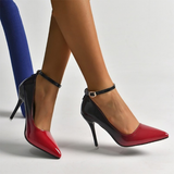 Women's Gradient Color High Stilettos - Red - Gradient Stilettos - PU Patent Leather - image 2