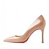 Women's Formal Red Sole Stiletto Pumps - Black - 1 / 12cm Stiletto - 44 B - PU Leather - image 6