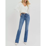 Women's Risen Plus Size High Rise Jeans - Dark Blue - Jeans - 3XL - Stretch Denim - image 2