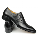 Men's Luxury Leather Formal Dress Shoe - Black - Men's Dress Shoe - 47 B - Genuine Leather - image 7