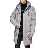 Men's Thick Mid-Length Winter Parkas - Army Green - Parka - 8XL - Cotton - image 8