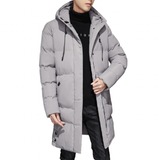 Men's Thick Mid-Length Winter Parkas - Gray - Parka - 8XL - Cotton - image 16