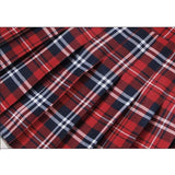 Women's Short Pleated Plaid Skirts A-line - Red - 888 / Plaid Mini Skirt - XXL - Polyester - image 12
