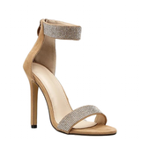 Women's Designer Bling Shimmer Sandals - Apricot - Stiletto Sandals - 43 B - PU Leather - image 23