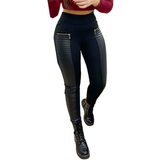 Women Fashion PU Leather Pencil Pant - Black - Pants - XXL - PU Leather - image 1